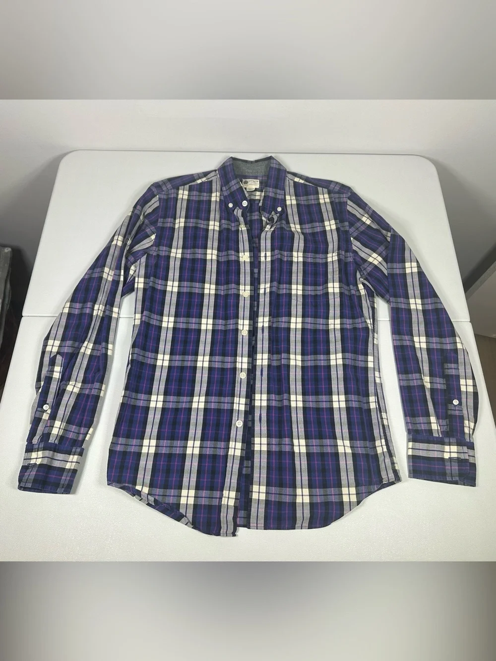 J. Crew Gingham Washed Tartan Plaid Button Down Shirt